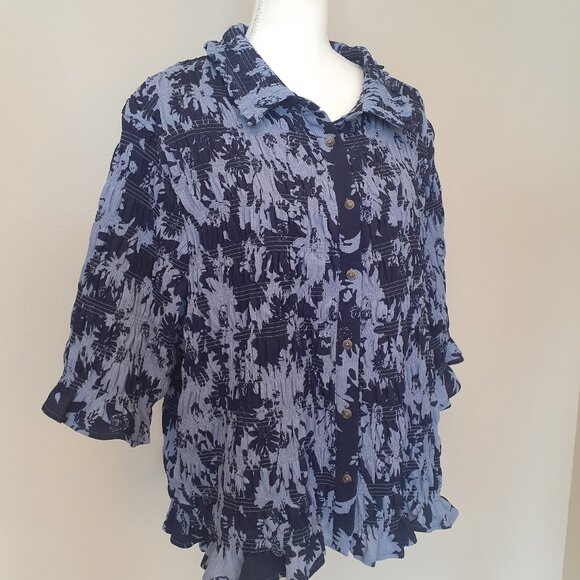 Anthropologie Maeve Smocked Blouse - Picture 2 of 11